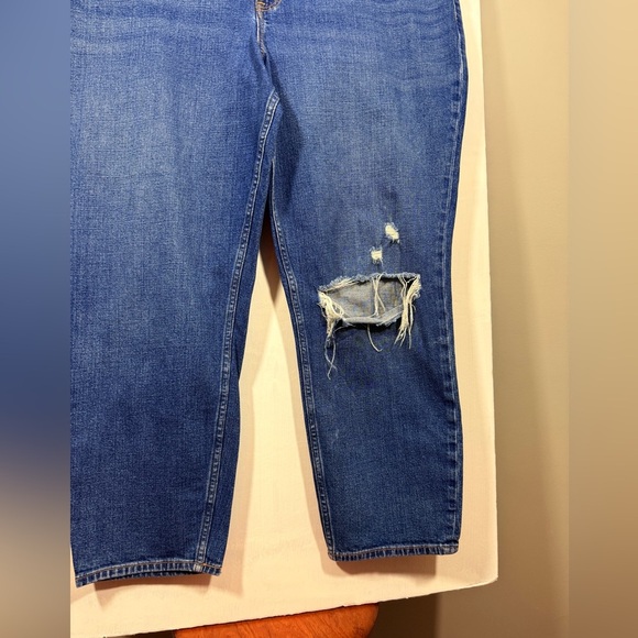 Women’s Abercrombie & Fitch Dark Blue Straight Leg Jeans Size 35 - Picture 4 of 15